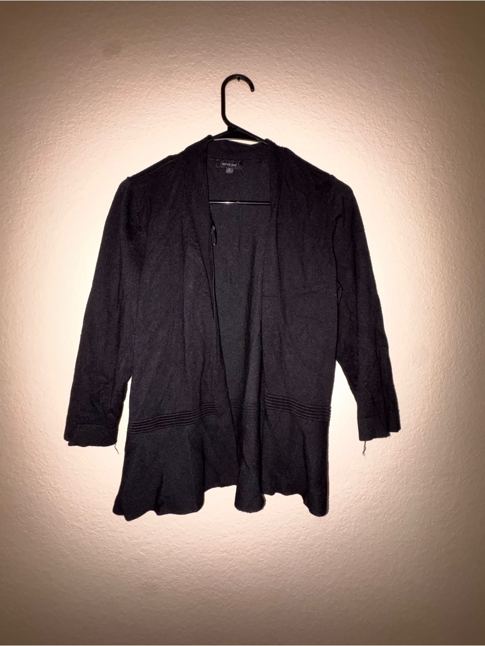 Verve Ami Black Open-Front Cardigan